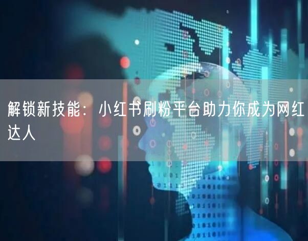 解锁新技能：小红书刷粉平台助力你成为网红达人