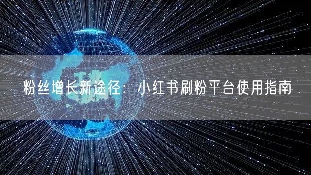 粉丝增长新途径：小红书刷粉平台使用指南