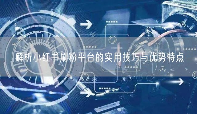 解析小红书刷粉平台的实用技巧与优势特点